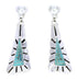 Southwestern Sterling Silver Turquoise Post Dangle Earrings AW71223